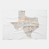 Texas Slang Word Art Map Theedoek (Horizontaal)