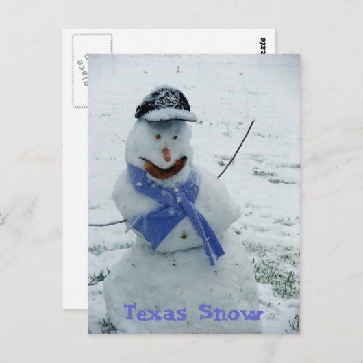 Texas Snow Briefkaart (Voorkant / Achterkant)