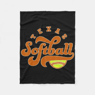Texas Softll Vintage Heren Kids Team Retro Softll Fleece Deken