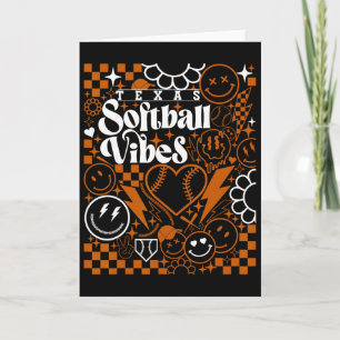 Texas Softll Vintage Heren Kids Team Retro Softll Kaart