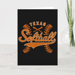 Texas Softll Vintage Heren Kids Team Retro Softll Kaart