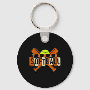 Texas Softll Vintage Heren Kids Team Retro Softll Sleutelhanger