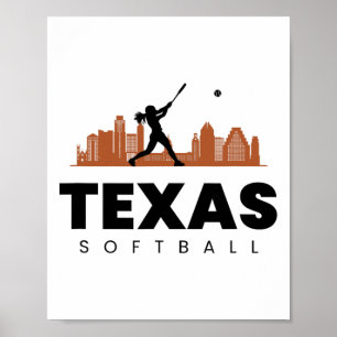 Texas Softll Vintage Minimalistisch Stad Retro Sof Poster