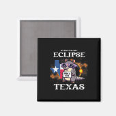 Texas Solar Eclipse 2024 april 8 Grappige Armadill Magneet (Voorkant / Achterkant)