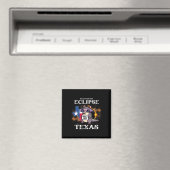 Texas Solar Eclipse 2024 april 8 Grappige Armadill Magneet (Insitu (Vaatwasser))