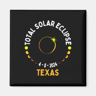 Texas Solar Eclipse 2024 Party Totaal Verenigde St Magneet