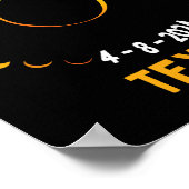 Texas Solar Eclipse 2024 Party Totaal Verenigde St Poster (Hoek)