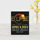 Texas Solar Eclipse 2024 Solar Eclipse Funny Texas Kaart (Gele Bloem)