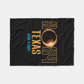 Texas Solar Eclipse 2024 totaliteit april 8 Mannen Fleece Deken (Voorkant (Horizontaal))