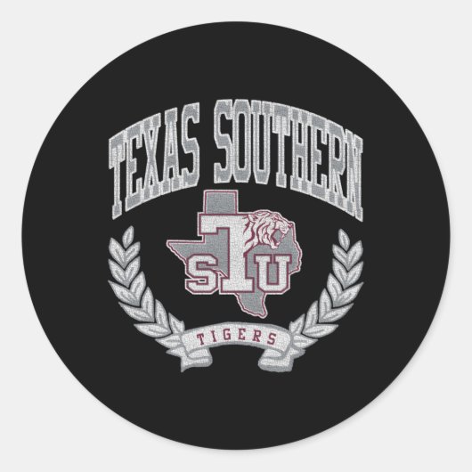 Texas Southern Tigers overwinning Ronde Sticker (Voorkant)