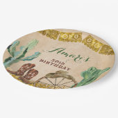 Texas Southwestern rustieke cowboy verjaardag Papieren Bordje (Gekanteld)