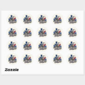 Texas Spotvogel Met Bluebonnet Bloemen Stickers (Vel)