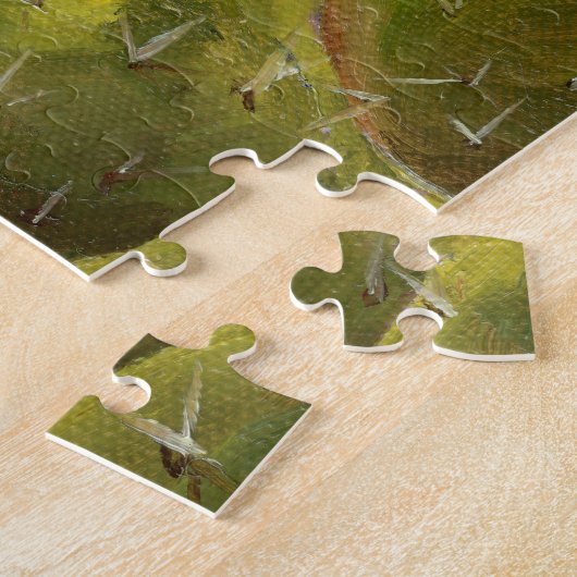 Texas Spring Painting Bluebonnets cactus dewberry Legpuzzel (Zijkant)