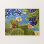 Texas Spring Painting Bluebonnets cactus dewberry Legpuzzel (Horizontaal)