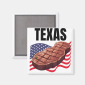 Texas Square Magnet (Voorkant / Achterkant)