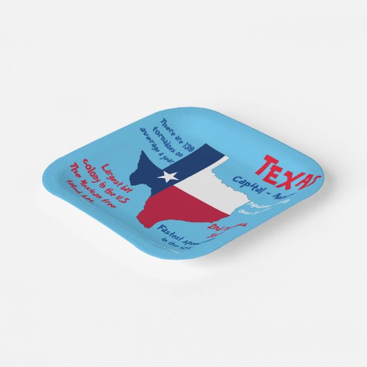 Texas Square Paper Party Bord Verbazingwekkende Fe (Gebogen)