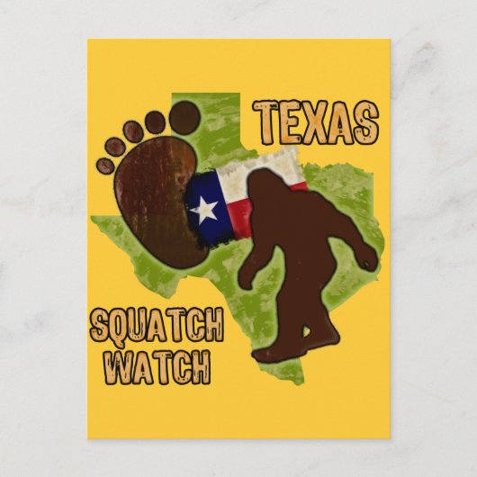 Texas Squatch Watch Briefkaart (Voorkant)