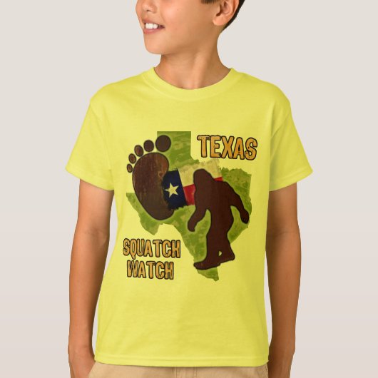 Texas Squatch Watch T-shirt (Voorkant)