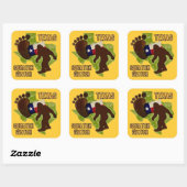 Texas Squatch Watch Vierkante Sticker (Vel)