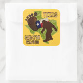 Texas Squatch Watch Vierkante Sticker (Tas)