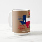Texas Staat Interessante Feiten Mok (Voorkant links)