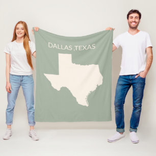 Texas Staat Kaart Huis Decoratie Sherpa Deken