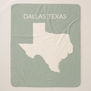 Texas Staat Kaart Huis Decoratie Sherpa Deken