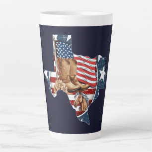 Texas Staat Omtrek USA Paard Latte Mok