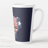 Texas Staat Omtrek USA Paard Latte Mok (Rechts)