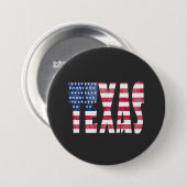 Texas staat ronde button 7,6 cm (Voorkant /achterkant)