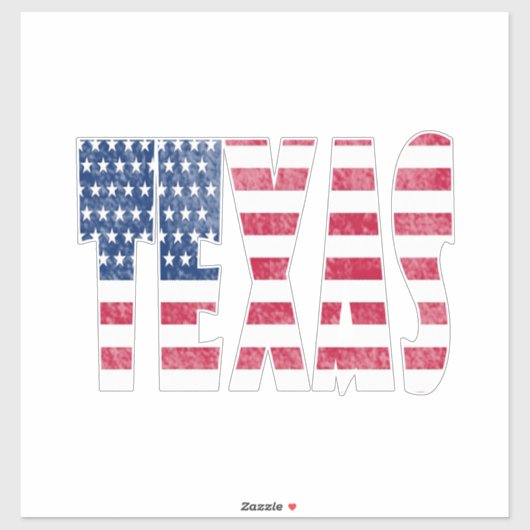 Texas staat sticker (Vel)
