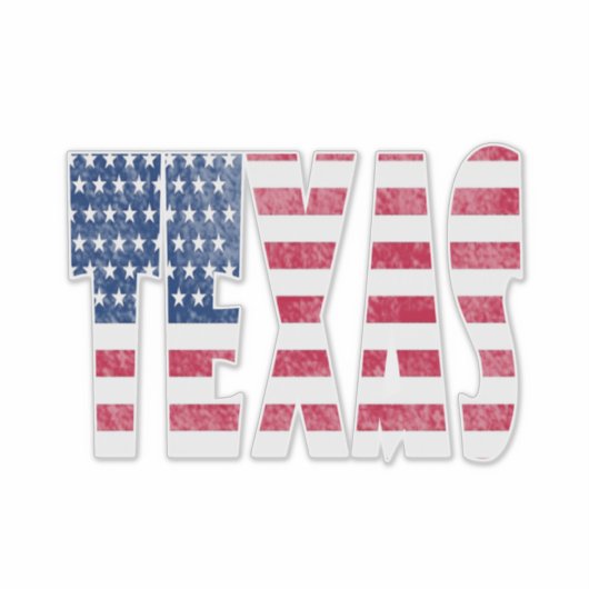 Texas staat sticker (Voorkant)