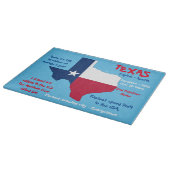 Texas Staat Verbazingwekkend Feit Glas Snijplank (Hoek)