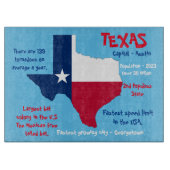 Texas Staat Verbazingwekkend Feit Glas Snijplank (Voorkant)