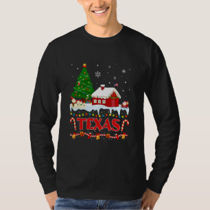 Texas, staat voor kerstboomverlichting Pajama in T T-shirt