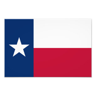 Texas Staatsvlag Foto Afdruk