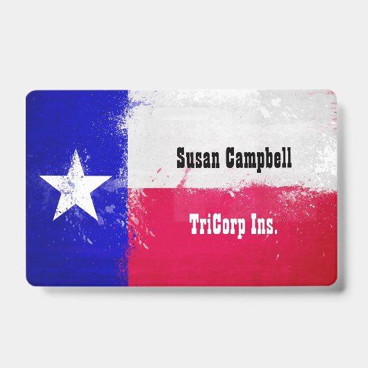 Texas Staatsvlag in distressed-stijl Badge (Voorzijde)