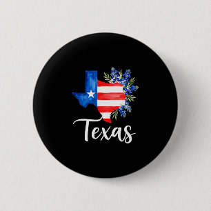 Texas staatsvlag kaart bluebonnet trotse texaan wo ronde button 5,7 cm