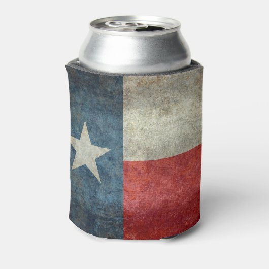 Texas staatsvlag retro stijl Koelbox Blikjeskoeler (Blikje Achterkant)