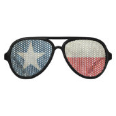 Texas staatsvlag retro stijl party tinten aviator zonnebril (Voorkant)