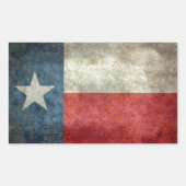 Texas staatsvlag  retro stijl rechthoekige sticker (Voorkant)