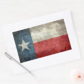Texas staatsvlag  retro stijl rechthoekige sticker (Envelop)