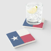 Texas Staatsvlag Stenen Onderzetter (Zijkant)