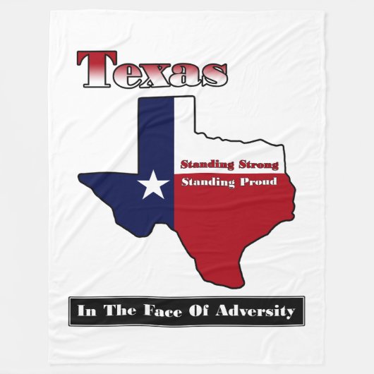 Texas Standing Strong Fleece Deken (Voorkant)