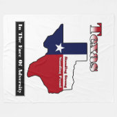 Texas Standing Strong Fleece Deken (Voorkant (Horizontaal))
