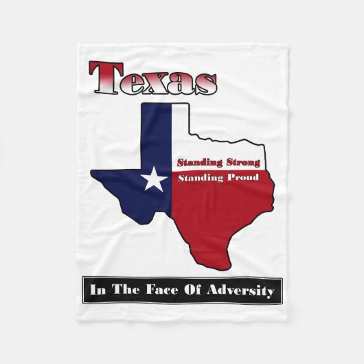 Texas Standing Strong Fleece Deken (Voorkant)