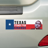 Texas Stands for Change - Obama Bumpersticker (Op auto)