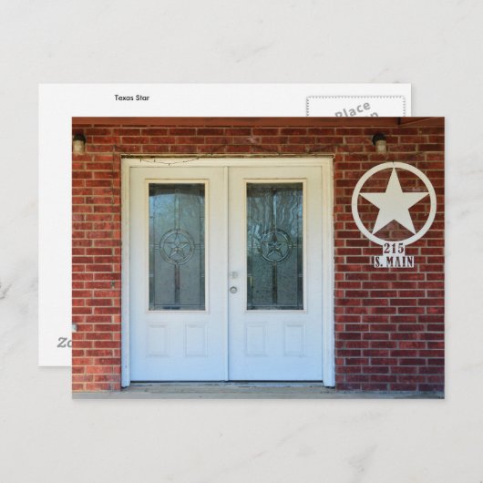 Texas Star Double Doors Briefkaart (Voorkant / Achterkant)