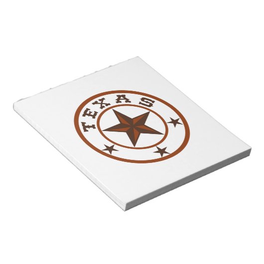 TEXAS STAR EMBLEM NOTITIEBLOK (Schuin)