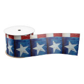 Texas Star Flag Rustic Metal Satijnen Lint (Spoel)